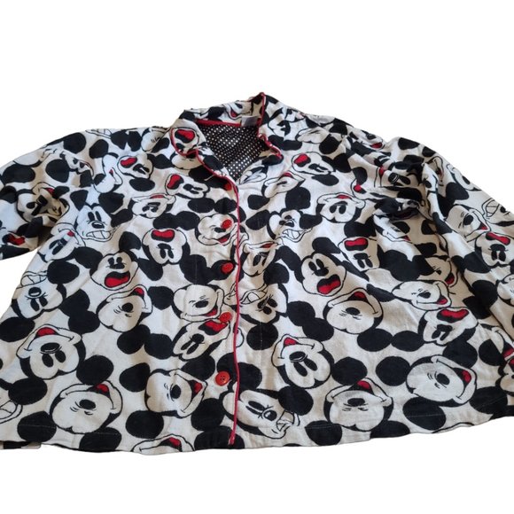 Disney Micky Mouse 2 piece Pajamas white featuring Micky Mouse Print Size XXL - Picture 2 of 5